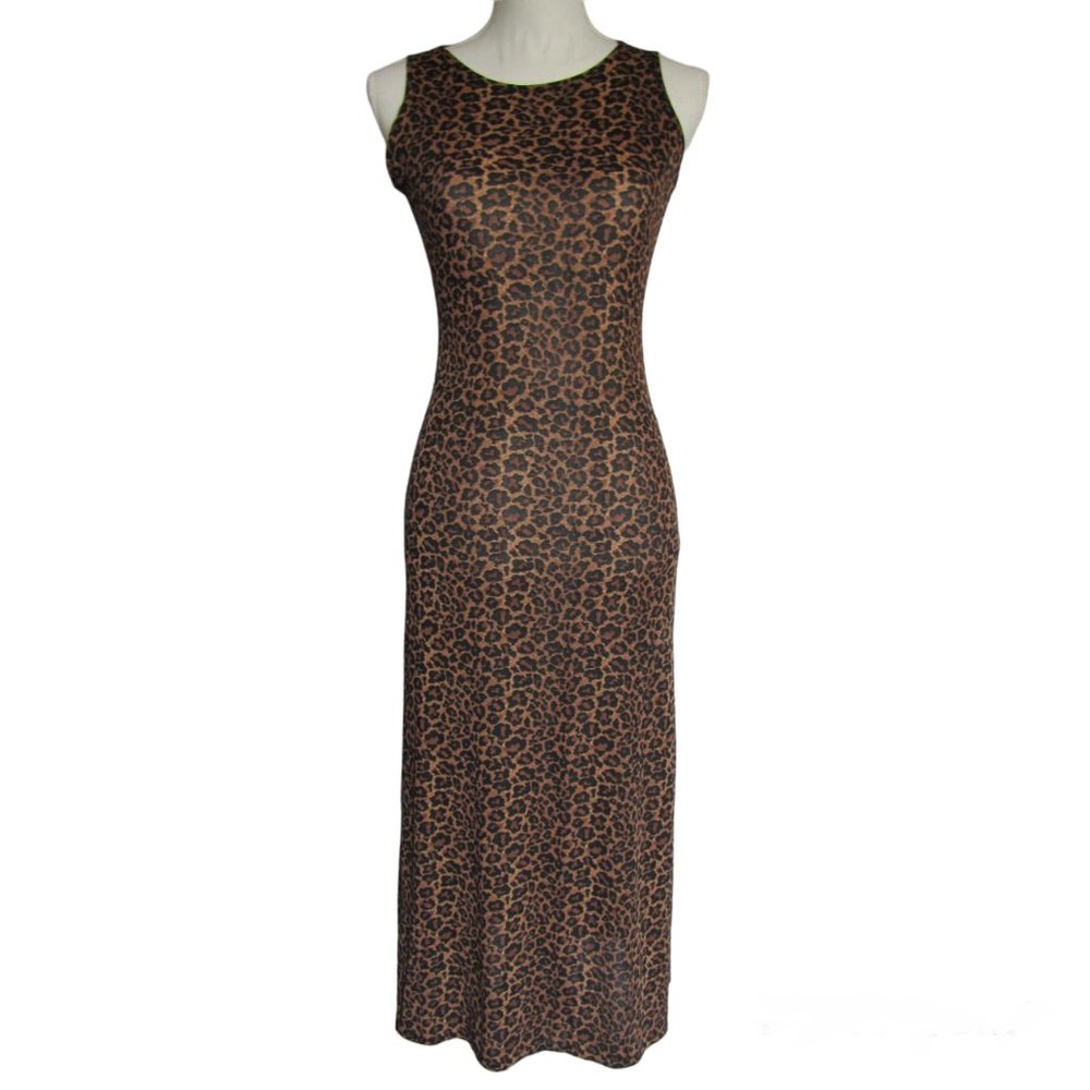 Mix Nouveau New York Brown Animal Print Sleeveless Women’s/Girls  dress size M